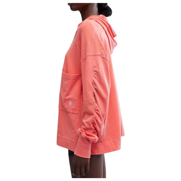 NWT Free People FP Movement Women's Hot Shot Hooded Layer Hibiscus XS - Picture 6 of 9